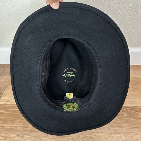 Dorfman Pacific Scala 100% Wool Black Western Hat, Size Medium - Picture 8 of 12